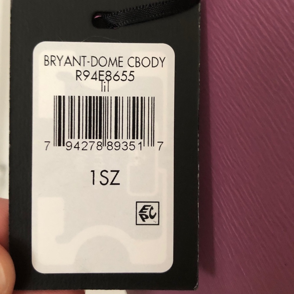 🦋Rare Color DKNY Lilac Genuine Leather Dome Crossbody Bag Silver Tone Chain - Picture 15 of 15